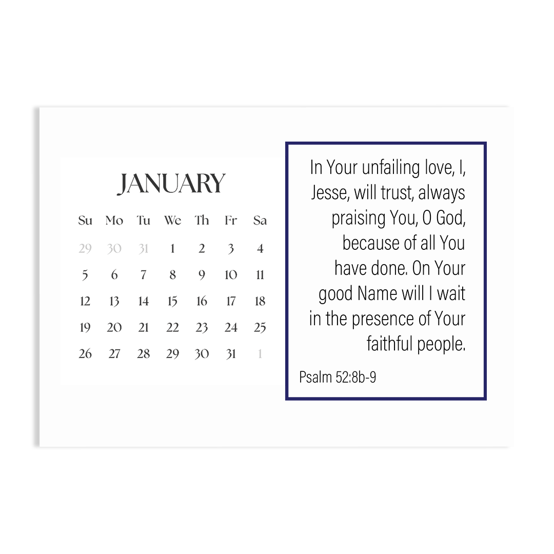 Trust in His Faithfulness - 2025 Calendar