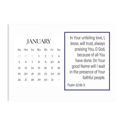 Trust in His Faithfulness - 2025 Calendar