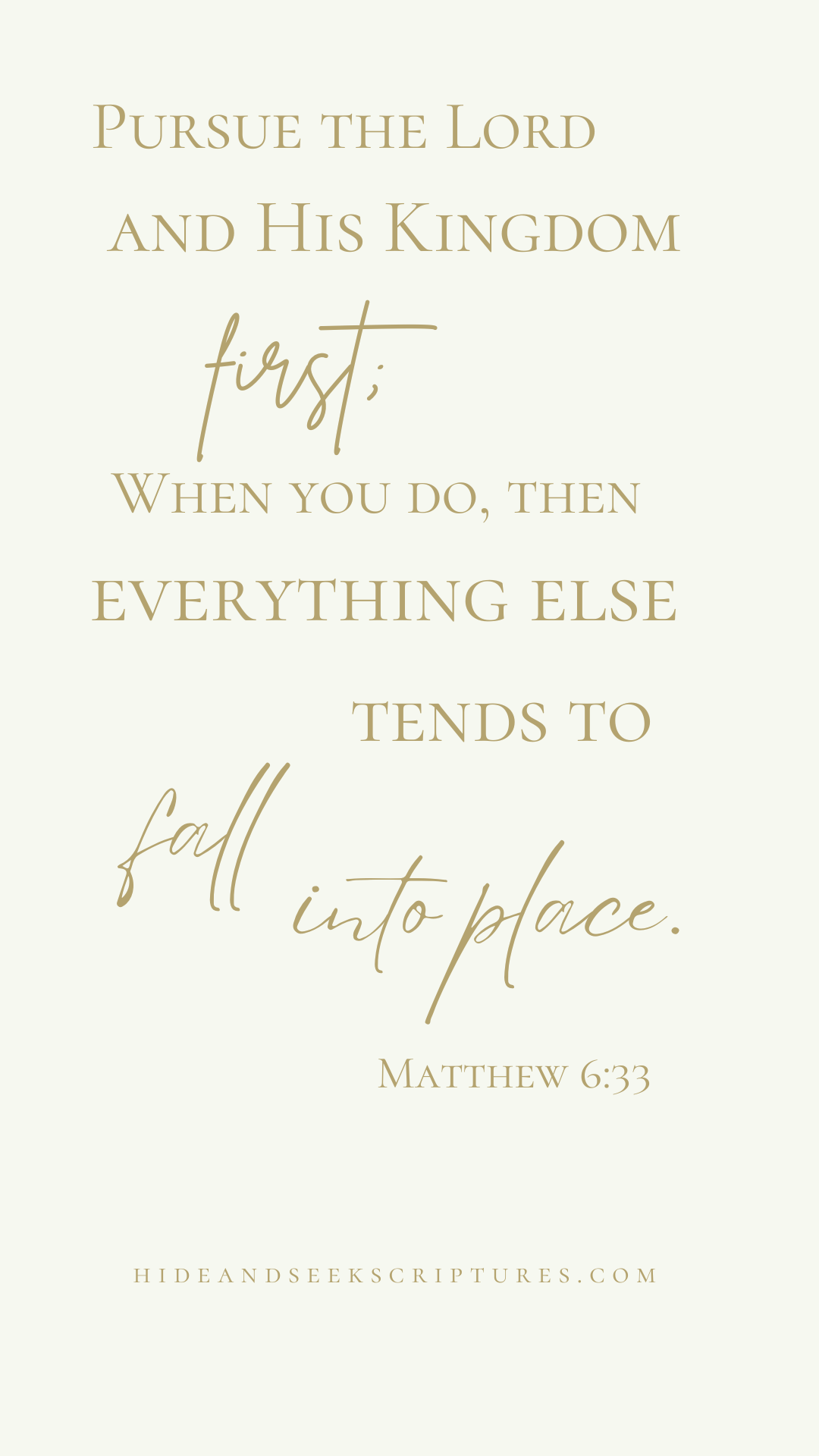 Matthew 6:33